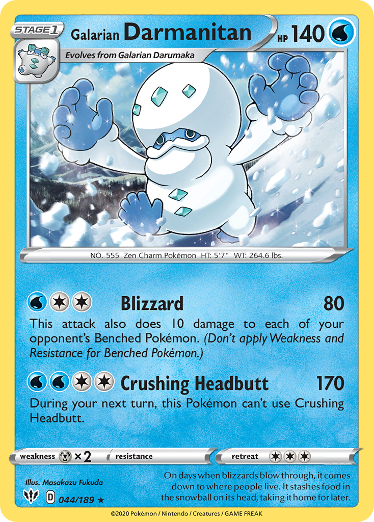 Galarian Darmanitan (044/189) [Sword & Shield: Darkness Ablaze] - Card Brawlers | Quebec | Canada | Yu-Gi-Oh!