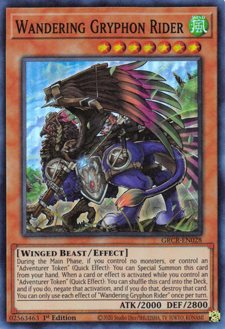 Wandering Gryphon Rider [GRCR-EN028] Super Rare - Card Brawlers | Quebec | Canada | Yu-Gi-Oh!