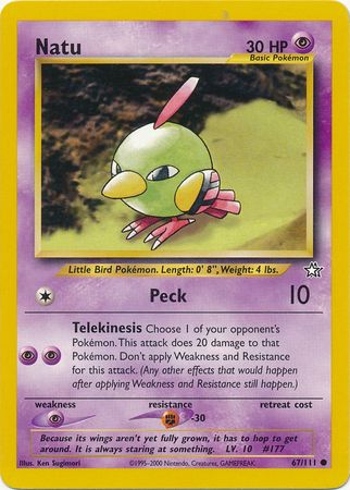 Natu (67/111) [Neo Genesis Unlimited] - Card Brawlers | Quebec | Canada | Yu-Gi-Oh!