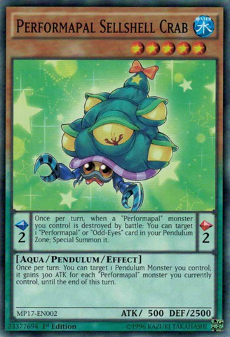 Performapal Sellshell Crab [MP17-EN002] Common - Yu-Gi-Oh! - Card Brawlers | Quebec | Canada |