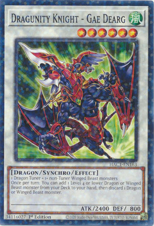 Dragunity Knight - Gae Dearg (Duel Terminal) [HAC1-EN163] Common - Card Brawlers | Quebec | Canada | Yu-Gi-Oh!