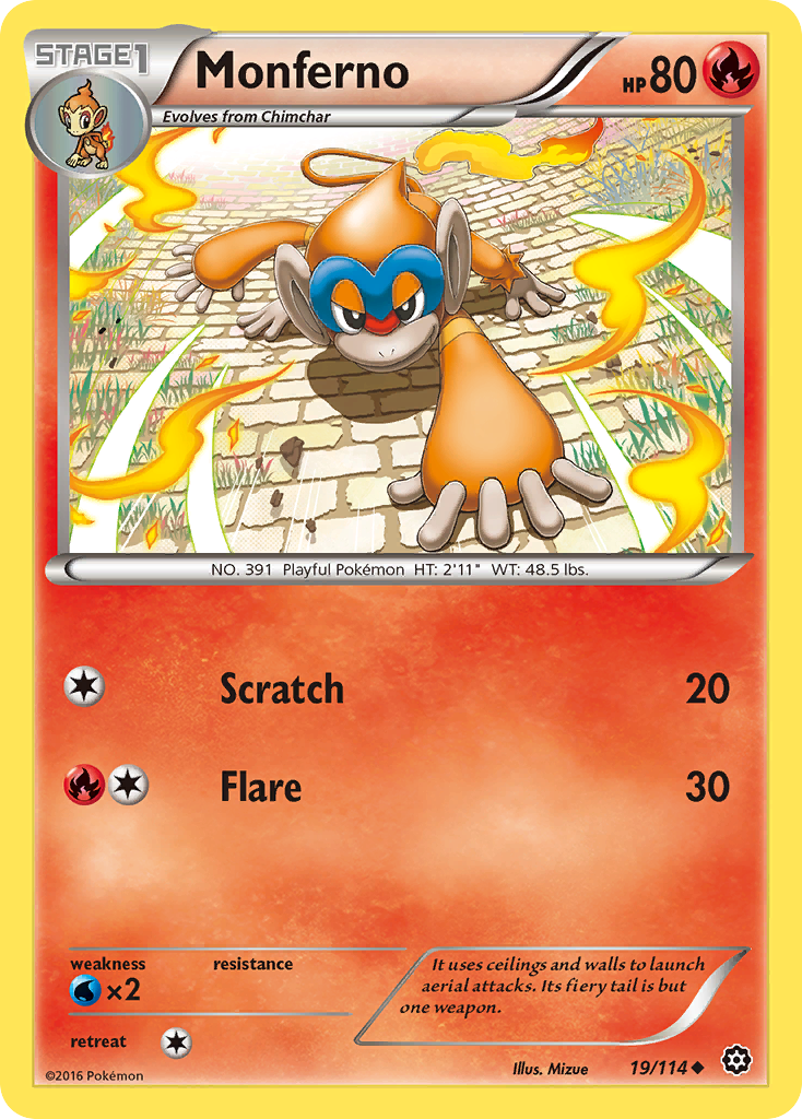 Monferno (19/114) [XY: Steam Siege] - Card Brawlers | Quebec | Canada | Yu-Gi-Oh!