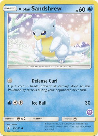 Alolan Sandshrew (19/145) (Deck Exclusive #14) [Sun & Moon: Trainer Kit - Alolan Sandslash] - Card Brawlers | Quebec | Canada | Yu-Gi-Oh!