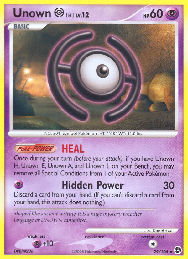 Unown H (29/106) [Diamond & Pearl: Great Encounters] - Card Brawlers | Quebec | Canada | Yu-Gi-Oh!