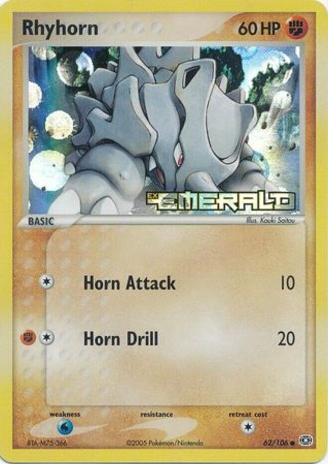 Rhyhorn (62/106) (Stamped) [EX: Emerald] - Card Brawlers | Quebec | Canada | Yu-Gi-Oh!