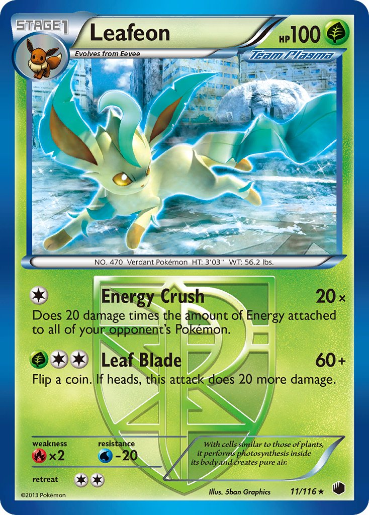 Leafeon (11/116) (Theme Deck Exclusive) [Black & White: Plasma Freeze] - Card Brawlers | Quebec | Canada | Yu-Gi-Oh!