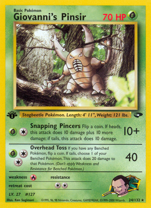 Giovanni's Pinsir (24/132) [Gym Challenge 1st Edition] - Card Brawlers | Quebec | Canada | Yu-Gi-Oh!