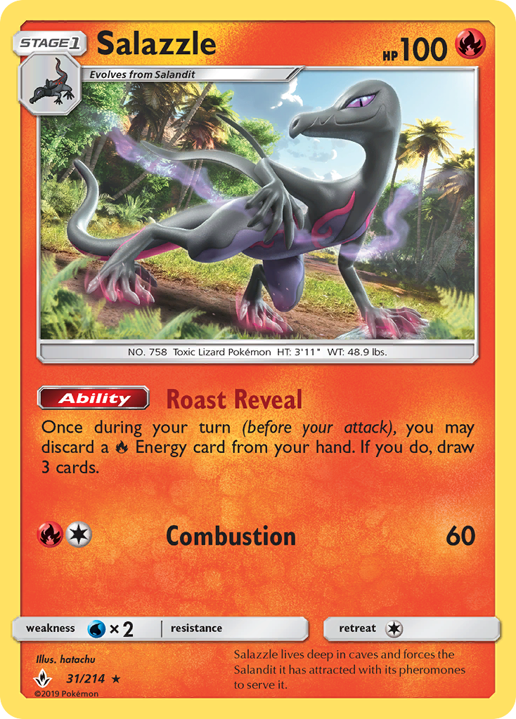 Salazzle (31/214) [Sun & Moon: Unbroken Bonds] - Card Brawlers | Quebec | Canada | Yu-Gi-Oh!