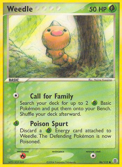 Weedle (86/112) [EX: FireRed & LeafGreen] - Card Brawlers | Quebec | Canada | Yu-Gi-Oh!