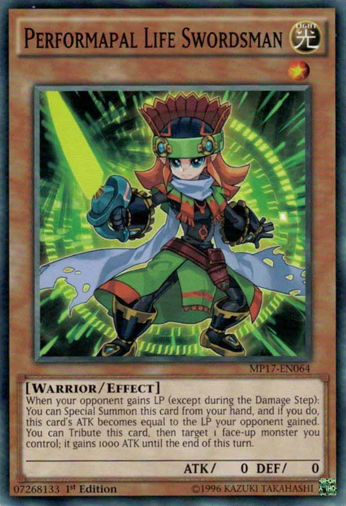 Performapal Life Swordsman [MP17-EN064] Common - Yu-Gi-Oh! - Card Brawlers | Quebec | Canada |