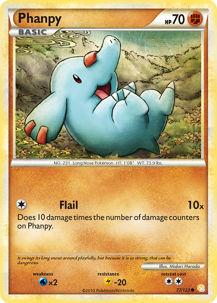 Phanpy (77/123) [HeartGold & SoulSilver: Base Set] - Card Brawlers | Quebec | Canada | Yu-Gi-Oh!