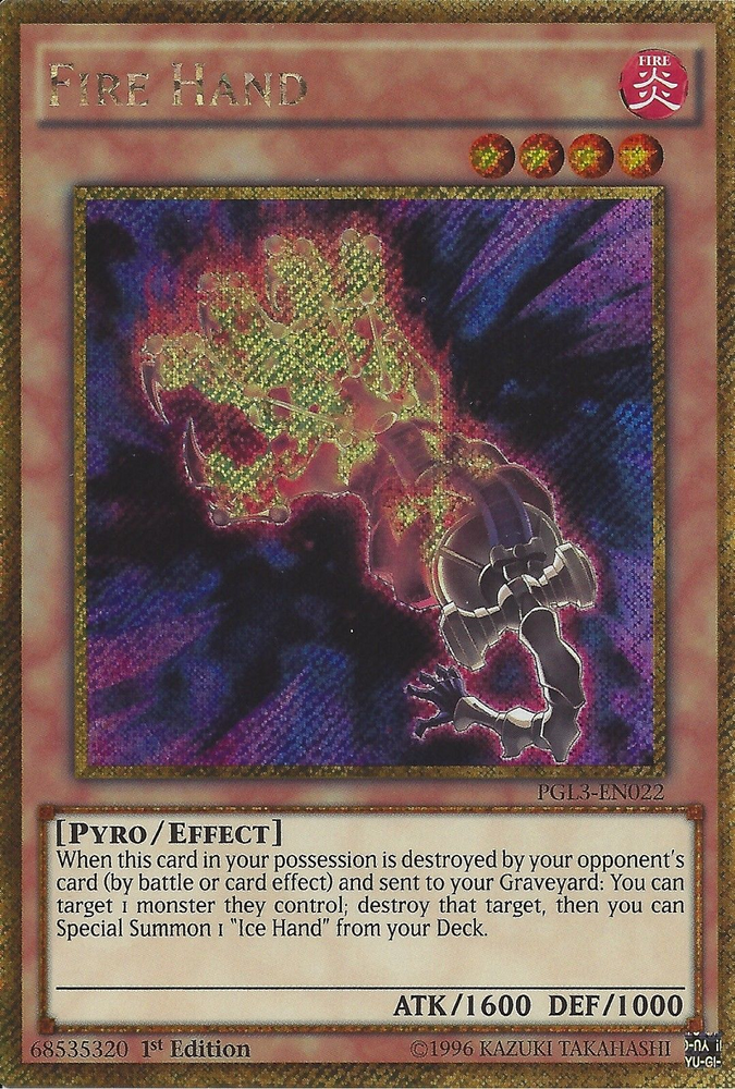 Fire Hand [PGL3-EN022] Gold Secret Rare - Yu-Gi-Oh! - Card Brawlers | Quebec | Canada |