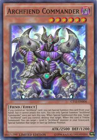 Archfiend Commander [CT11-EN006] Super Rare - Yu-Gi-Oh! - Card Brawlers | Quebec | Canada |