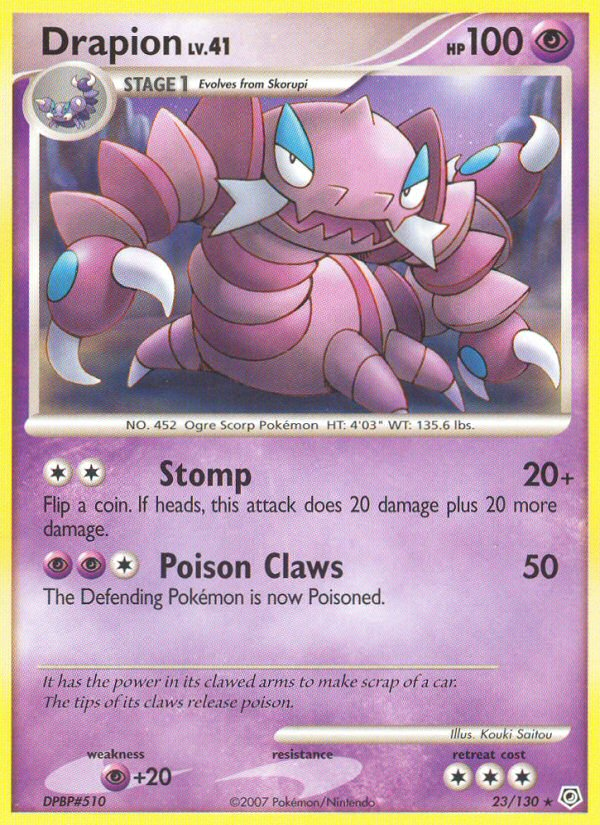 Drapion (23/130) [Diamond & Pearl: Base Set] - Card Brawlers | Quebec | Canada | Yu-Gi-Oh!