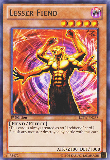 Lesser Fiend [LCJW-EN238] Rare - Card Brawlers | Quebec | Canada | Yu-Gi-Oh!