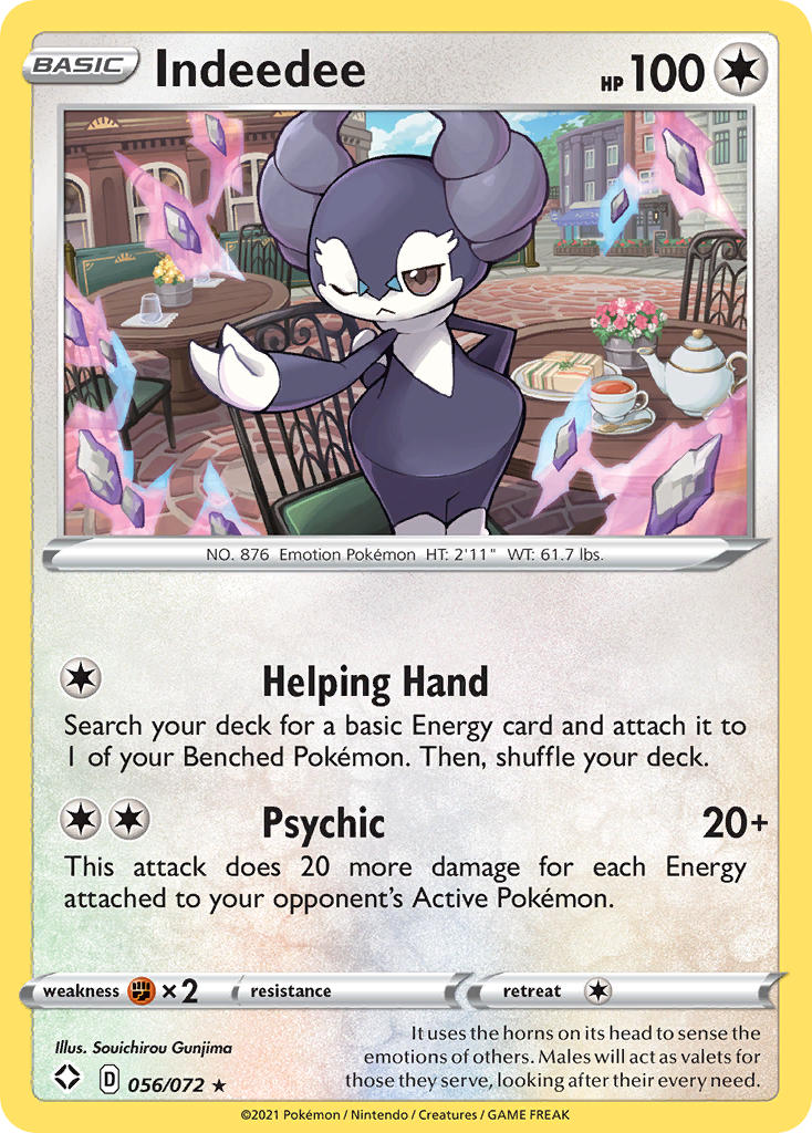 Indeedee (056/072) [Sword & Shield: Shining Fates] - Card Brawlers | Quebec | Canada | Yu-Gi-Oh!