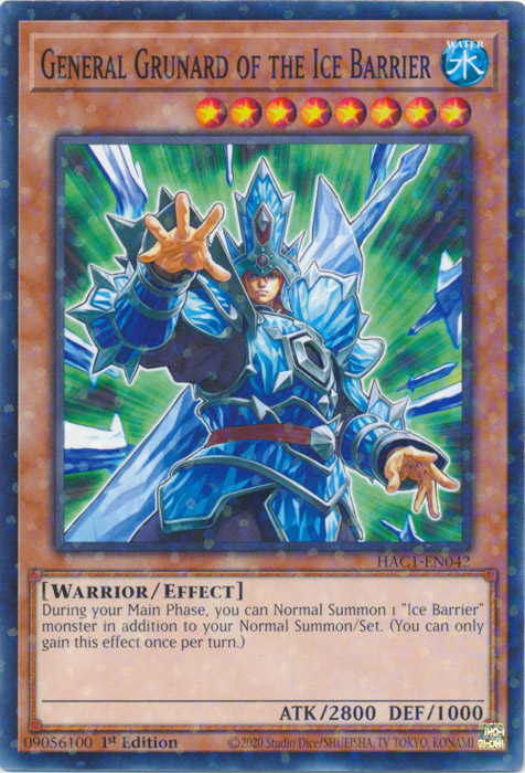 General Grunard of the Ice Barrier (Duel Terminal) [HAC1-EN042] Common - Card Brawlers | Quebec | Canada | Yu-Gi-Oh!