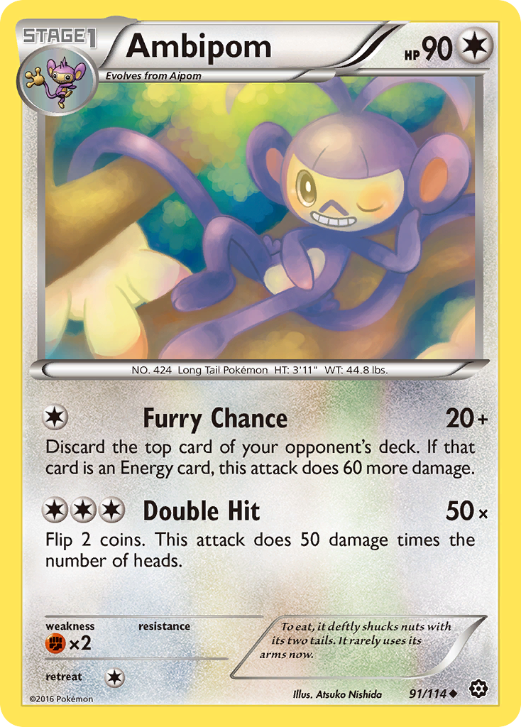 Ambipom (91/114) [XY: Steam Siege] - Card Brawlers | Quebec | Canada | Yu-Gi-Oh!