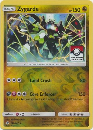 Zygarde (100/147) (League Promo) [Sun & Moon: Burning Shadows] - Card Brawlers | Quebec | Canada | Yu-Gi-Oh!