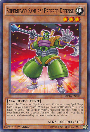 Superheavy Samurai Prepped Defense [MP16-EN180] Common - Card Brawlers | Quebec | Canada | Yu-Gi-Oh!