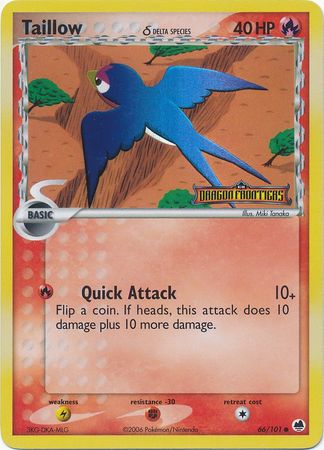 Taillow (66/101) (Delta Species) (Stamped) [EX: Dragon Frontiers] - Card Brawlers | Quebec | Canada | Yu-Gi-Oh!