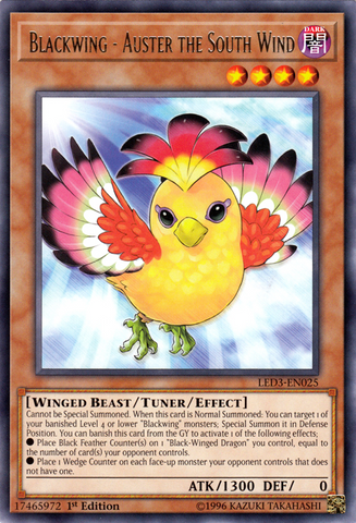 Blackwing - Auster the South Wind [LED3-EN025] Rare - Card Brawlers | Quebec | Canada | Yu-Gi-Oh!