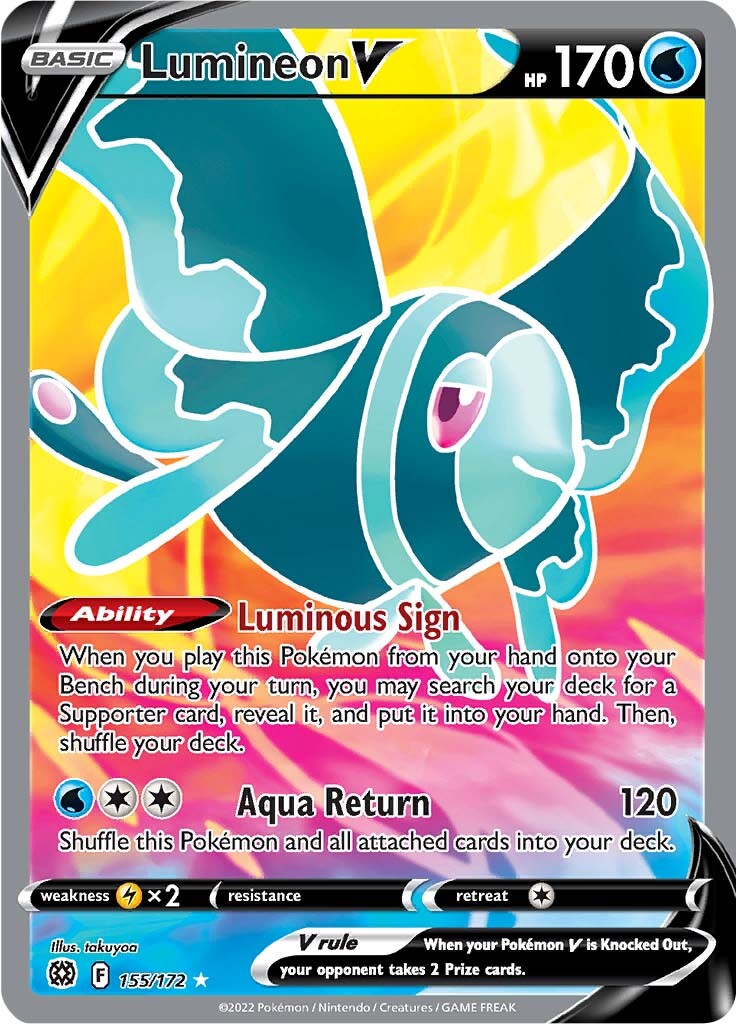 Lumineon V (155/172) [Sword & Shield: Brilliant Stars] - Card Brawlers | Quebec | Canada | Yu-Gi-Oh!