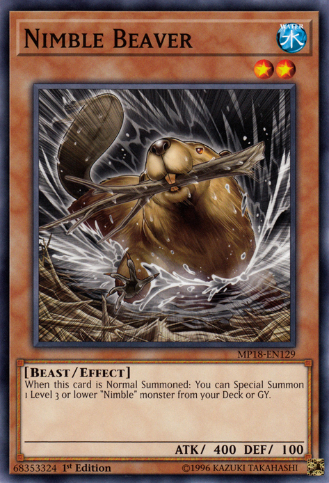 Nimble Beaver [MP18-EN129] Short Print - Card Brawlers | Quebec | Canada | Yu-Gi-Oh!