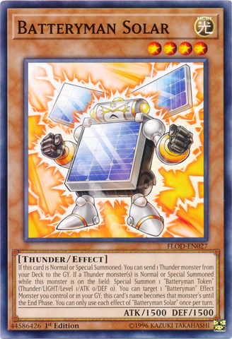 Batteryman Solar [FLOD-EN027] Common - Card Brawlers | Quebec | Canada | Yu-Gi-Oh!