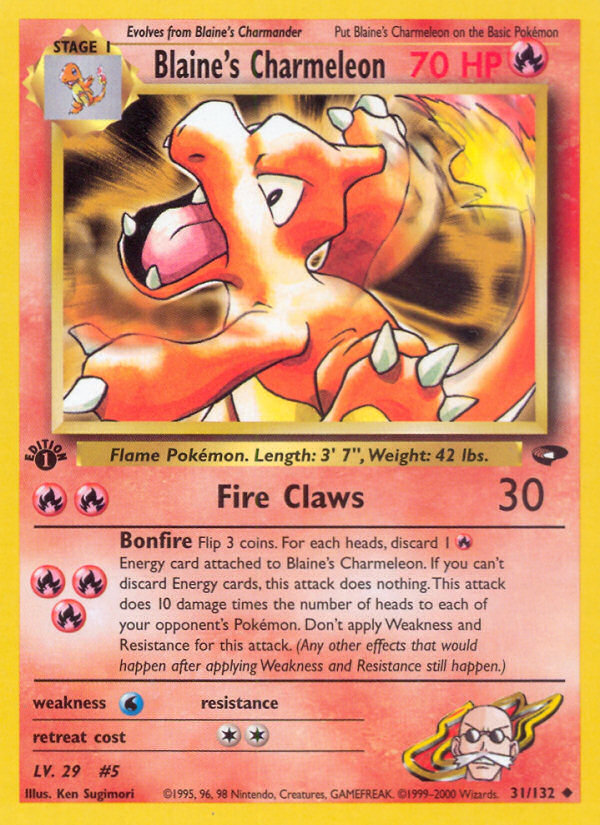 Blaine's Charmeleon (31/132) [Gym Challenge 1st Edition] - Card Brawlers | Quebec | Canada | Yu-Gi-Oh!