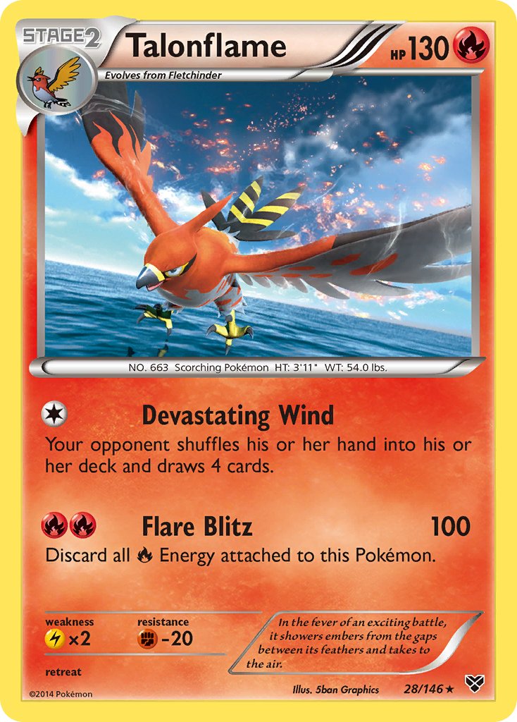 Talonflame (28/146) (Cosmos Holo) (Blister Exclusive) [XY: Base Set] - Card Brawlers | Quebec | Canada | Yu-Gi-Oh!