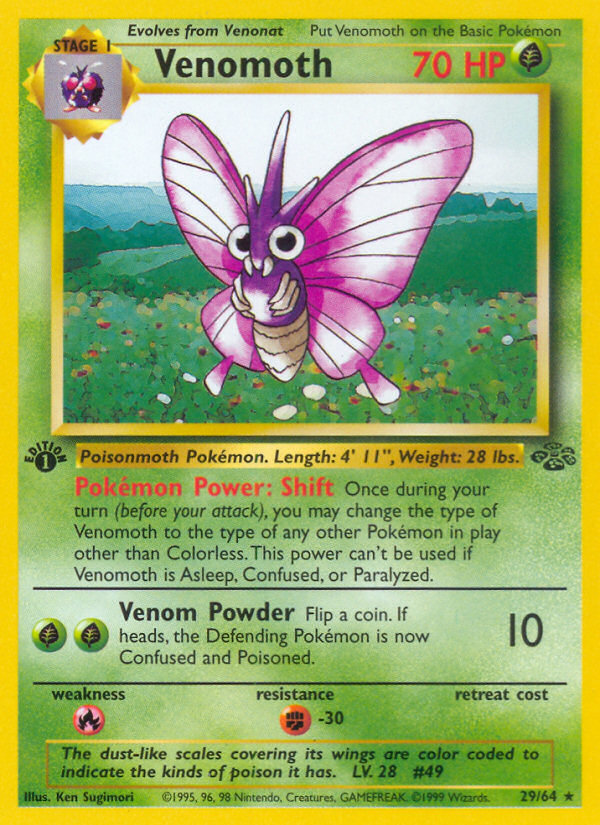Venomoth (29/64) [Jungle 1st Edition] - Card Brawlers | Quebec | Canada | Yu-Gi-Oh!
