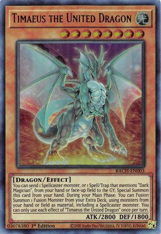 Timaeus the United Dragon [BACH-EN003] Ultra Rare - Card Brawlers | Quebec | Canada | Yu-Gi-Oh!