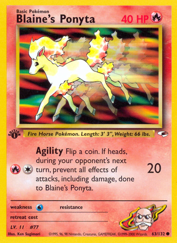 Blaine's Ponyta (63/132) [Gym Heroes 1st Edition] - Card Brawlers | Quebec | Canada | Yu-Gi-Oh!