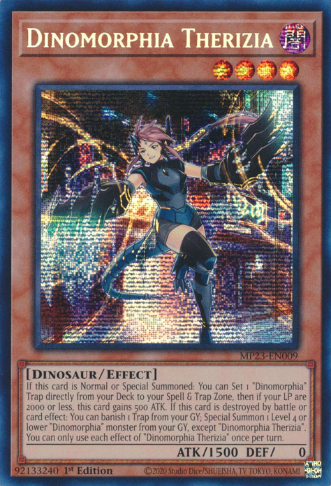 Dinomorphia Therizia [MP23-EN009] Prismatic Secret Rare - Card Brawlers | Quebec | Canada | Yu-Gi-Oh!