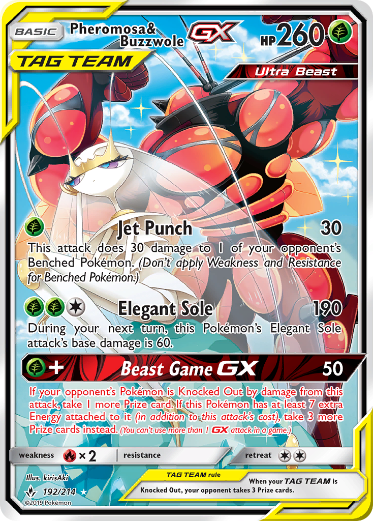 Pheromosa & Buzzwole GX (192/214) [Sun & Moon: Unbroken Bonds] - Card Brawlers | Quebec | Canada | Yu-Gi-Oh!