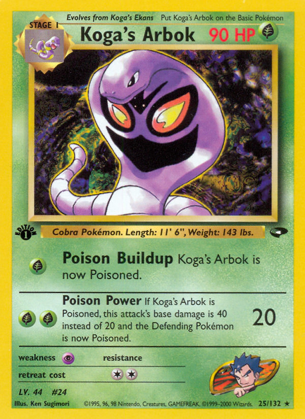 Koga's Arbok (25/132) [Gym Challenge 1st Edition] - Card Brawlers | Quebec | Canada | Yu-Gi-Oh!