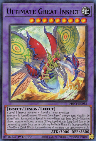 Ultimate Great Insect [PHHY-EN035] Super Rare - Card Brawlers | Quebec | Canada | Yu-Gi-Oh!