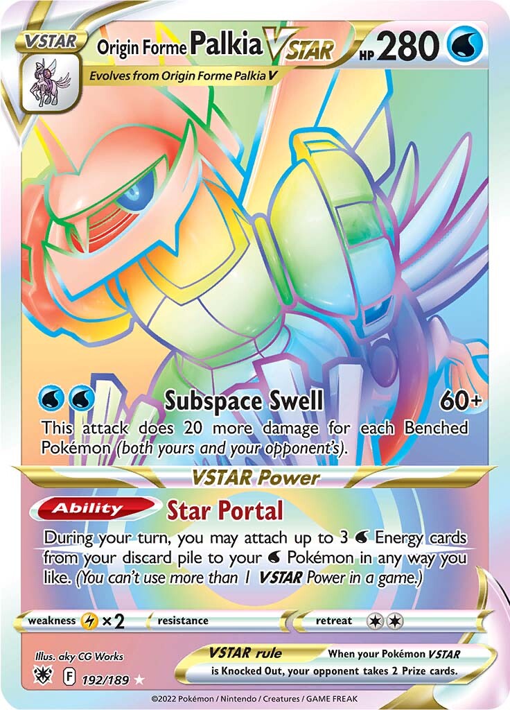 Origin Forme Palkia VSTAR (192/189) [Sword & Shield: Astral Radiance] - Card Brawlers | Quebec | Canada | Yu-Gi-Oh!