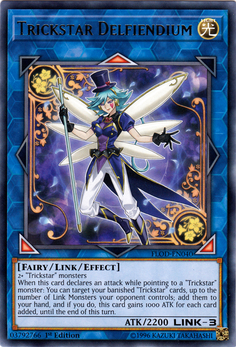 Trickstar Delfiendium [FLOD-EN040] Rare - Card Brawlers | Quebec | Canada | Yu-Gi-Oh!