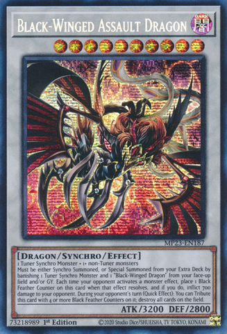Black-Winged Assault Dragon [MP23-EN187] Prismatic Secret Rare - Card Brawlers | Quebec | Canada | Yu-Gi-Oh!