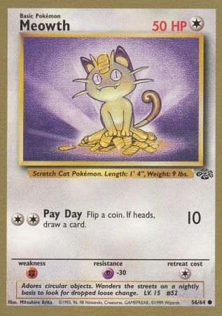 Meowth (56/64) (Gold Bordered Promo) [Jungle Unlimited] - Card Brawlers | Quebec | Canada | Yu-Gi-Oh!