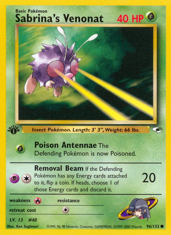 Sabrina's Venonat (96/132) [Gym Heroes 1st Edition] - Card Brawlers | Quebec | Canada | Yu-Gi-Oh!
