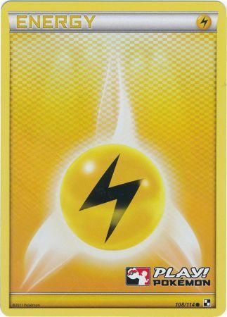 Lightning Energy (108/114) (Play Pokemon Promo) [Black & White: Base Set] - Card Brawlers | Quebec | Canada | Yu-Gi-Oh!