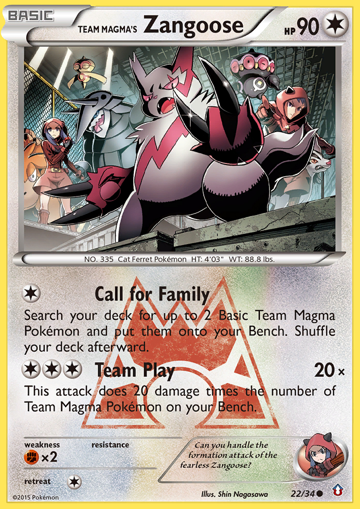 Team Magma's Zangoose (22/34) [XY: Double Crisis] - Card Brawlers | Quebec | Canada | Yu-Gi-Oh!