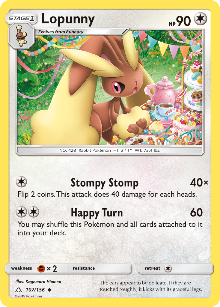 Lopunny (107/156) [Sun & Moon: Ultra Prism] - Card Brawlers | Quebec | Canada | Yu-Gi-Oh!