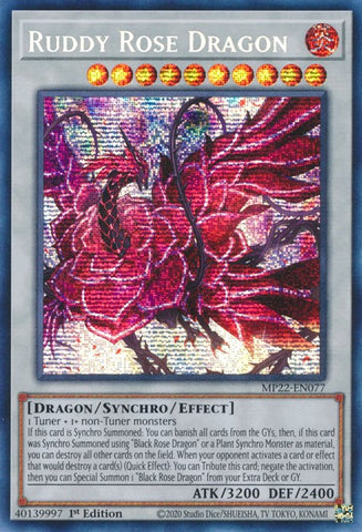 Ruddy Rose Dragon [MP22-EN077] Prismatic Secret Rare - Card Brawlers | Quebec | Canada | Yu-Gi-Oh!