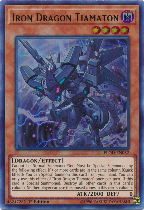 Iron Dragon Tiamaton [FLOD-EN032] Ultra Rare - Card Brawlers | Quebec | Canada | Yu-Gi-Oh!