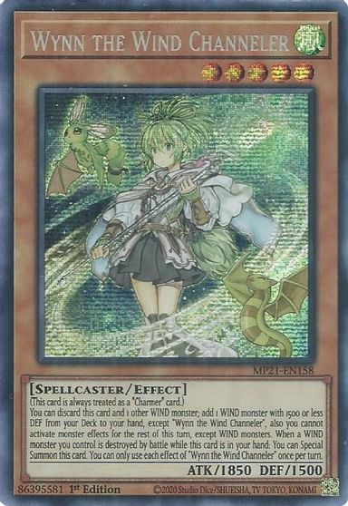 Wynn the Wind Channeler [MP21-EN158] Prismatic Secret Rare - Card Brawlers | Quebec | Canada | Yu-Gi-Oh!