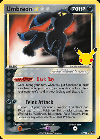 Umbreon (17/17) (Star) [Celebrations: 25th Anniversary - Classic Collection] - Card Brawlers | Quebec | Canada | Yu-Gi-Oh!